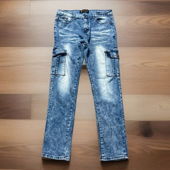 Rocawear Other - Vtg Y2K Rocawear Stretch Skinny Fit Hip Hop Streetwear Denim Jeans Mens Sz 32X29